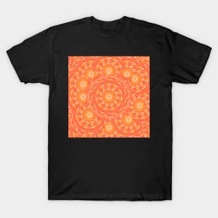 Marigold Square Textile Pattern T-Shirt